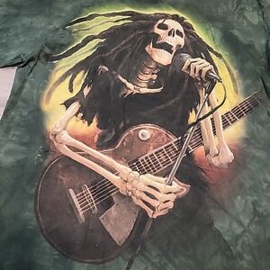Vintage Bob Marley Bone Shirt Mens XL Tie Dye‎ Graphic Y2K Jerzee Tag
